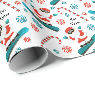 Papel De Presente Presente de Férias de Snowboarding Snowboarder