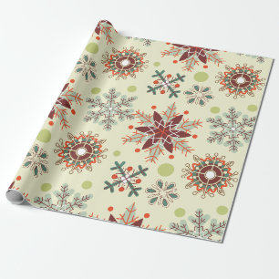Papel De Presente Presente de Floco de Neve Artístico