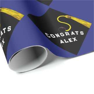 Papel De Presente Presente de graduação azul