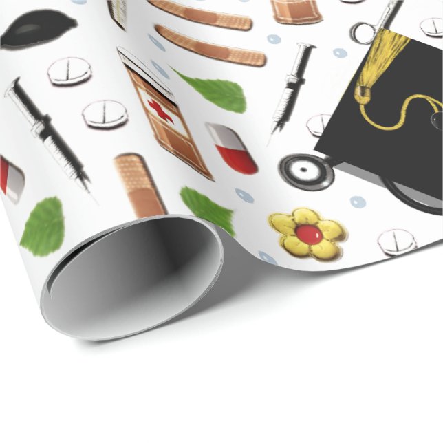 Papel De Presente Presente de Graduação de Enfermeiro (Ponta do rolo)