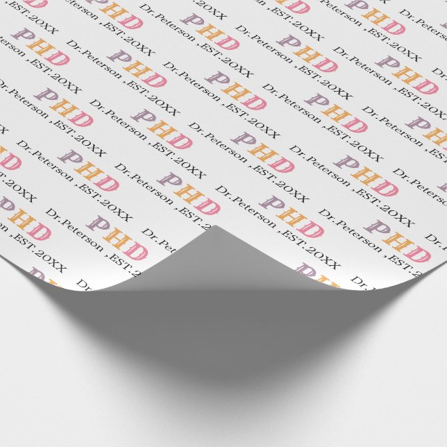 Papel De Presente Presente de graduação de PHD OU doutorado (Ponta)