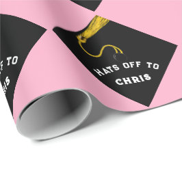 Papel De Presente Presente de Graduação Rosa