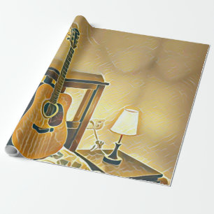Papel De Presente Presente de guitarrista acústico