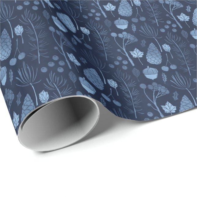 Papel De Presente Presente de Natal da Ice Blue Tree Botanicals (Ponta do rolo)