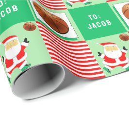Papel De Presente Presente de Natal de Basquetebol
