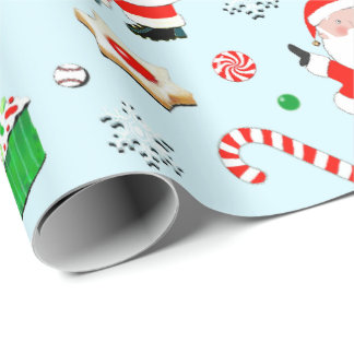 Papel De Presente Presente de Natal de Beisebol