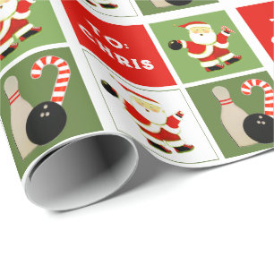 Papel De Presente Presente de Natal de Boliche