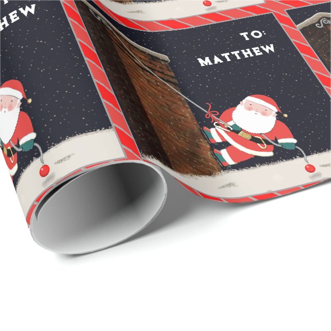 Papel De Presente Presente de Natal de Escalada em Rocha (Ponta do rolo)