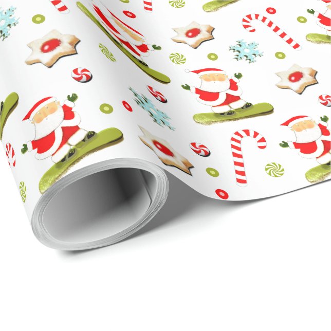Papel De Presente Presente de Natal de Esqui de Neve (Ponta do rolo)
