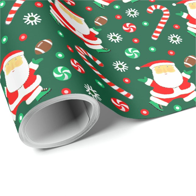 Papel De Presente Presente de Natal de Futebol (Ponta do rolo)