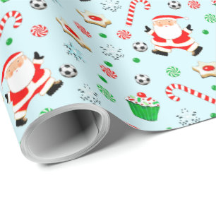 Papel De Presente Presente de Natal de Futebol