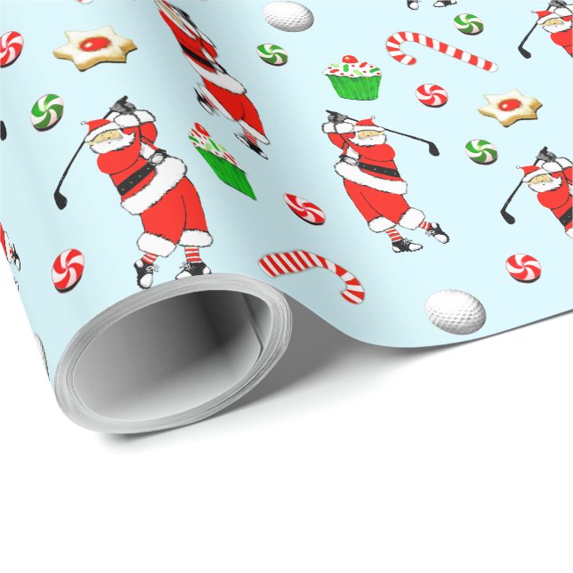 Papel De Presente Presente de Natal de Golfe (Ponta do rolo)