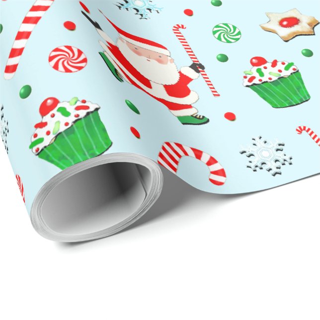 Papel De Presente Presente de Natal de Hóquei em Campo (Ponta do rolo)