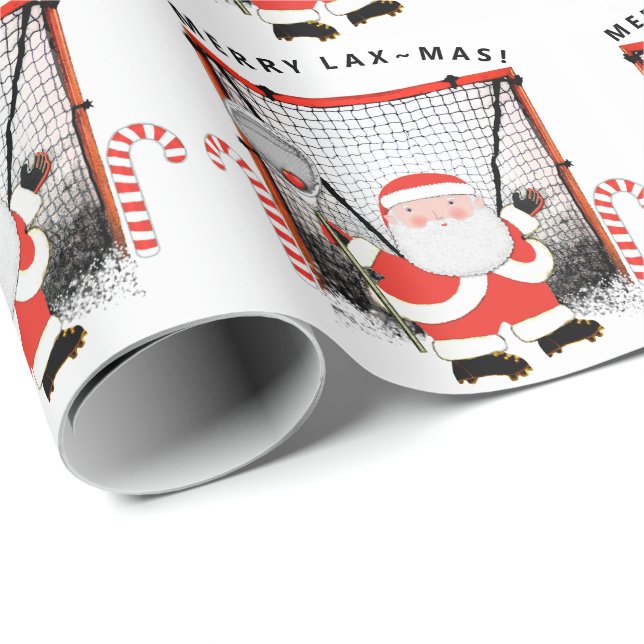 Papel De Presente Presente de Natal de Lacrosse (Ponta do rolo)