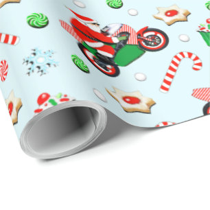 Papel De Presente Presente de Natal de Moto