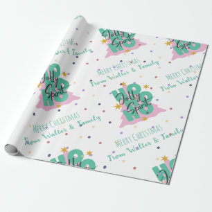Papel De Presente Presente de Natal de negócios verdes Ho Ho Ho