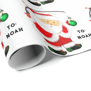 Papel De Presente Presente de Natal de Pesca