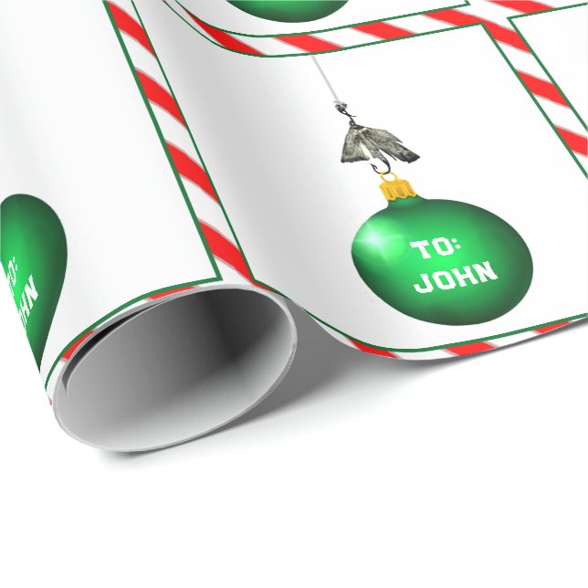 Papel De Presente Presente de Natal de Pesca Criativa (Ponta do rolo)