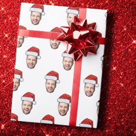 Papel De Presente Presente de Natal de Santa Hat com Foto Personaliz