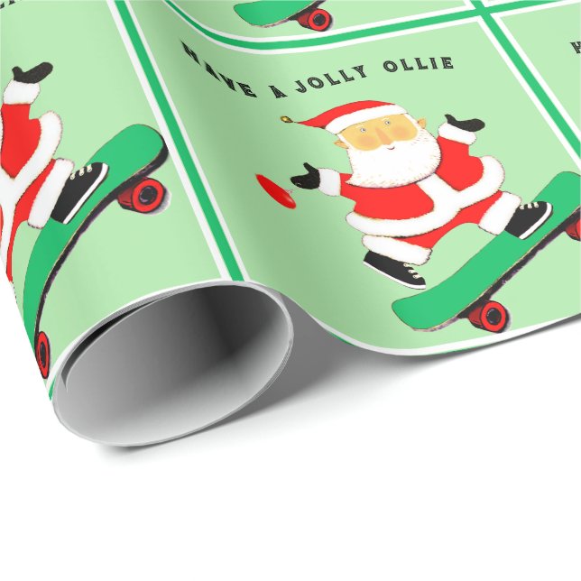 Papel De Presente Presente de Natal de Skate (Ponta do rolo)