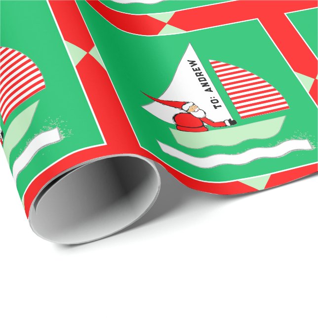 Papel De Presente Presente de Natal de Vela (Ponta do rolo)
