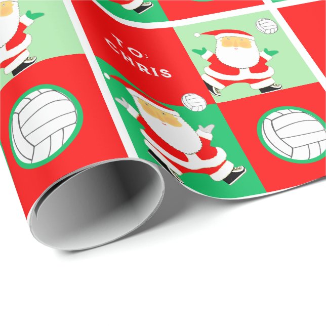 Papel De Presente Presente de Natal de Volei (Ponta do rolo)