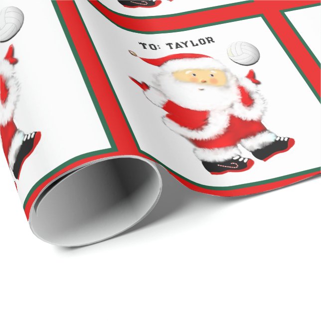 Papel De Presente Presente de Natal de Volei Personalizado (Ponta do rolo)