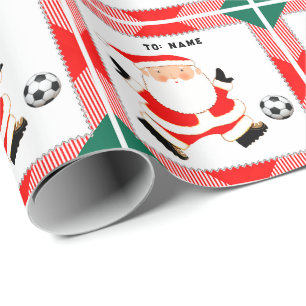 Papel De Presente Presente de Natal do Papai Noel do Futebol