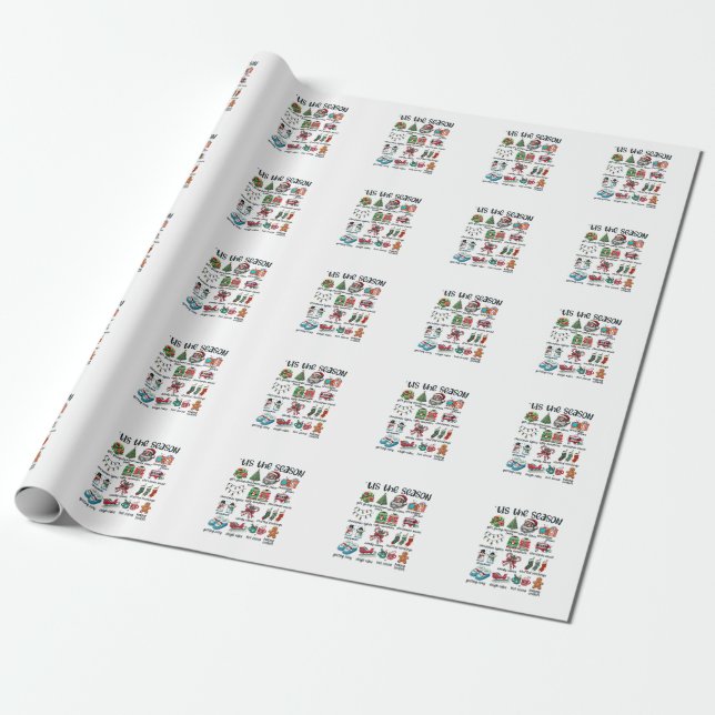 Papel De Presente Presente de Natal É a Temporada (Desenrolado)