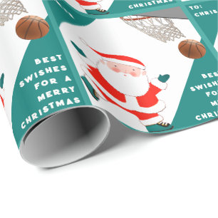 Papel De Presente Presente de Natal engraçado de basquete