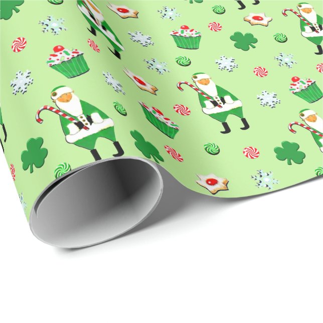 Papel De Presente Presente de Natal Irlandês (Ponta do rolo)