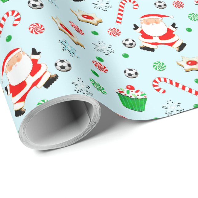 Papel De Presente Presente de Natal no Futebol (Ponta do rolo)