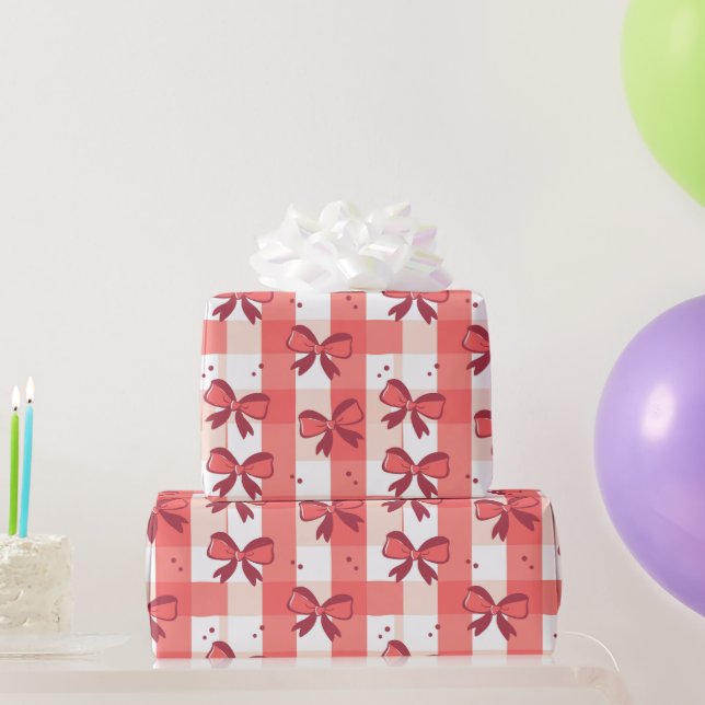 Papel De Presente Presente de Natal para arcos vermelhos festivos (Presentes para festas)