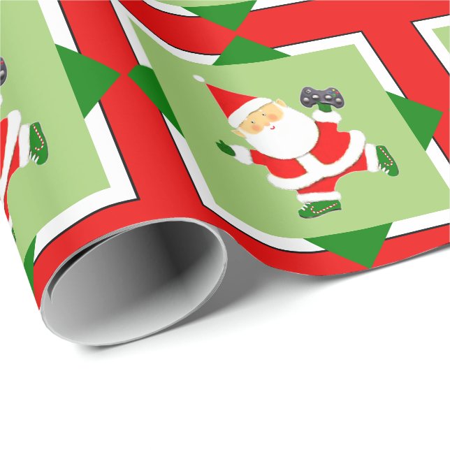 Papel De Presente Presente de Natal para Jogador de Vídeo (Ponta do rolo)