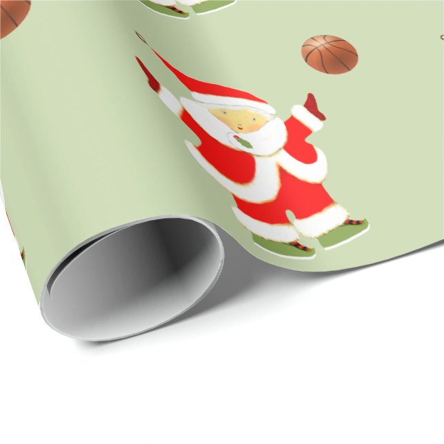 Papel De Presente Presente de Natal para Meninas de Basquete (Ponta do rolo)