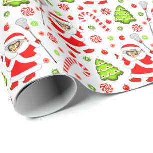 Papel De Presente Presente de Natal para Meninas de Lacrosse