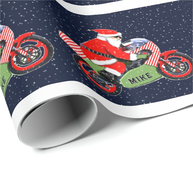 Papel De Presente Presente de Natal para Motociclista (Ponta do rolo)