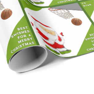 Papel De Presente Presente de Natal Personalizado de Basquetebol