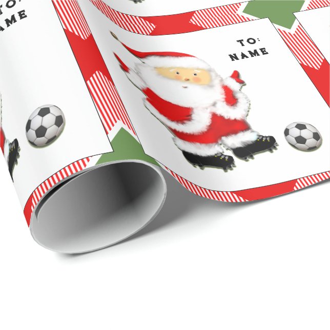 Papel De Presente Presente de Natal Personalizado para o Futebol (Ponta do rolo)