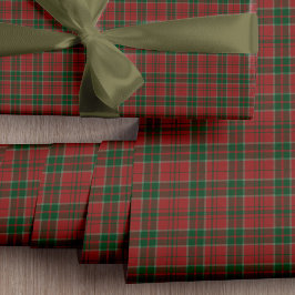 Papel De Presente Presente de Natal xadrez tartan vermelho clássico