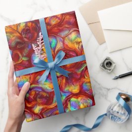 Papel De Presente Presente de Opala Vermelha