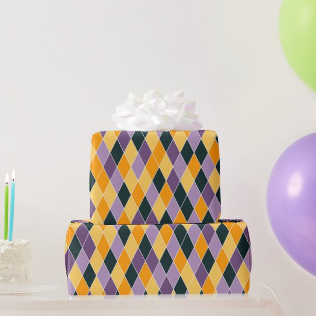 Papel De Presente Presente de queda de preto preto roxo (Presentes para festas)