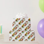 Papel De Presente Presente de Rosas Coloridas Flores Modernas e Tend<br><div class="desc">Papel de Presente de Rosas Coloridas com Padrão de Flores para Suprimentos de Embrulho de Presentes de Festas e Artesanato / Modelo Elegante e Moderno de Papel de Presente.</div>
