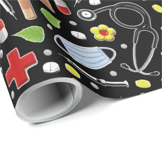 Papel De Presente Presente de Saúde (Ponta do rolo)