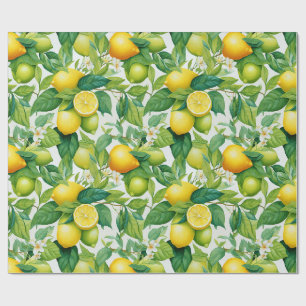 Papel De Presente Presente de Verde do Pomar de Limão