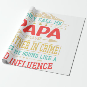 Papel De Presente Presente do Dia dos Pais - eles me chamam de má in