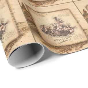 Papel De Presente Presente do maquinista/comboio de vapor de alta te