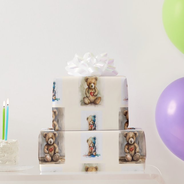 Papel De Presente Presente do Urso de Teddy (Presentes para festas)