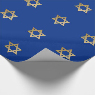Papel De Presente Presente Dourada de David Jewish Holidays