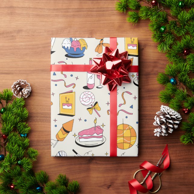 Papel De Presente presente embrulhado com amor (Presente de Natal)